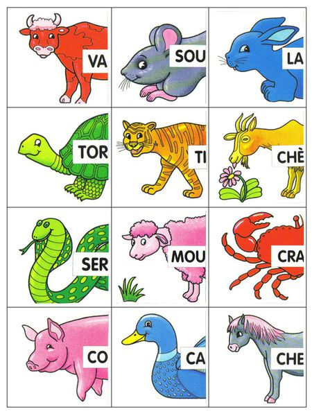 Jeux De Cartes Avec Animaux Pour Les Maternelles concernant Apprendre Les Animaux 