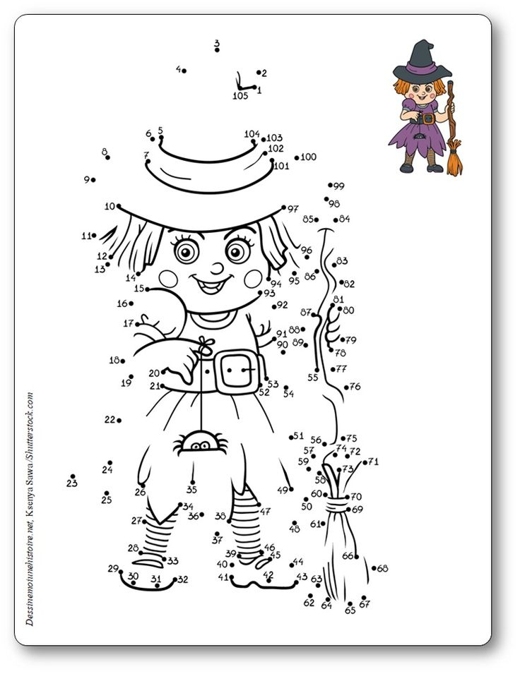 Jeux De Points À Relier Pour Halloween – Points À Relier intérieur Coloriage Point À Relier