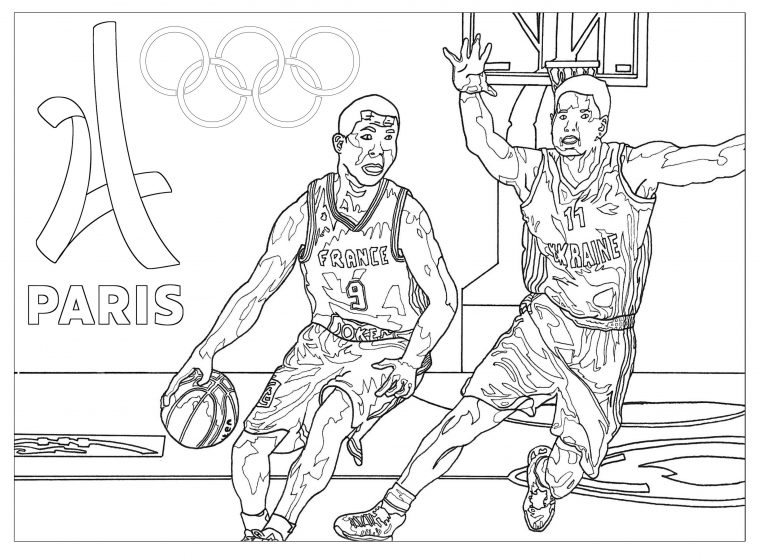 Jeux Olympiques Basketball – Coloriage Sur Les Jeux destiné Jeux Coloriage