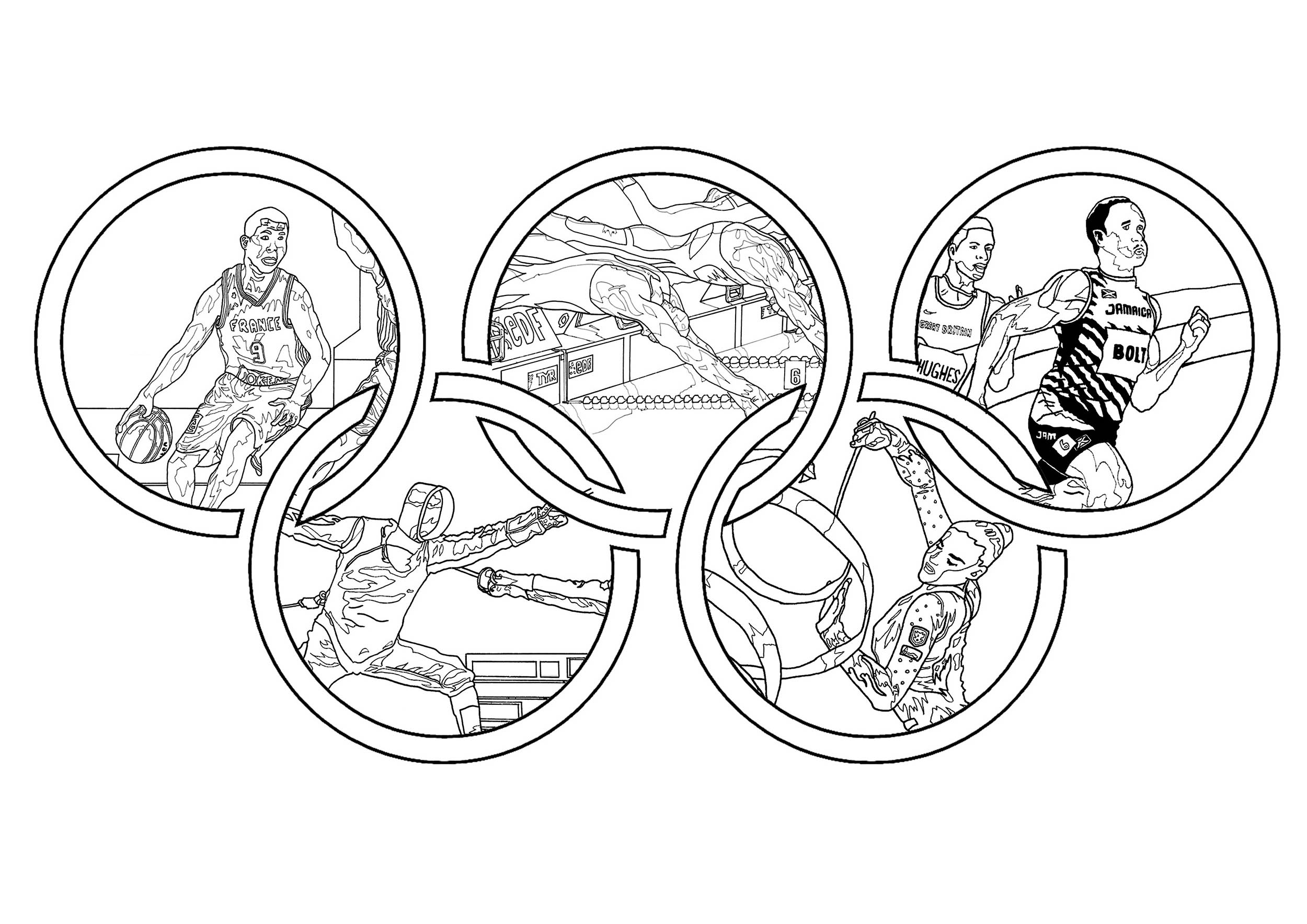 Jeux Olympiques - Coloriage Sur Les Jeux Olympiques encequiconcerne Jeux Coloriage 