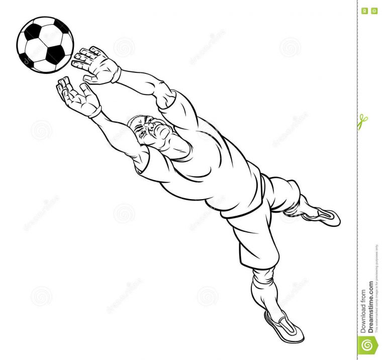 Joueur De Gardien De But Du Football Du Football De Bande encequiconcerne Dessin Gardien De But