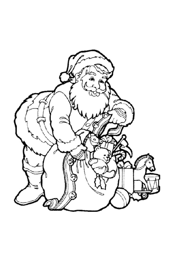 Joujoux Du Père Noël - Coloriage Père Noël - Coloriages encequiconcerne Dessin Du Pere Noel 