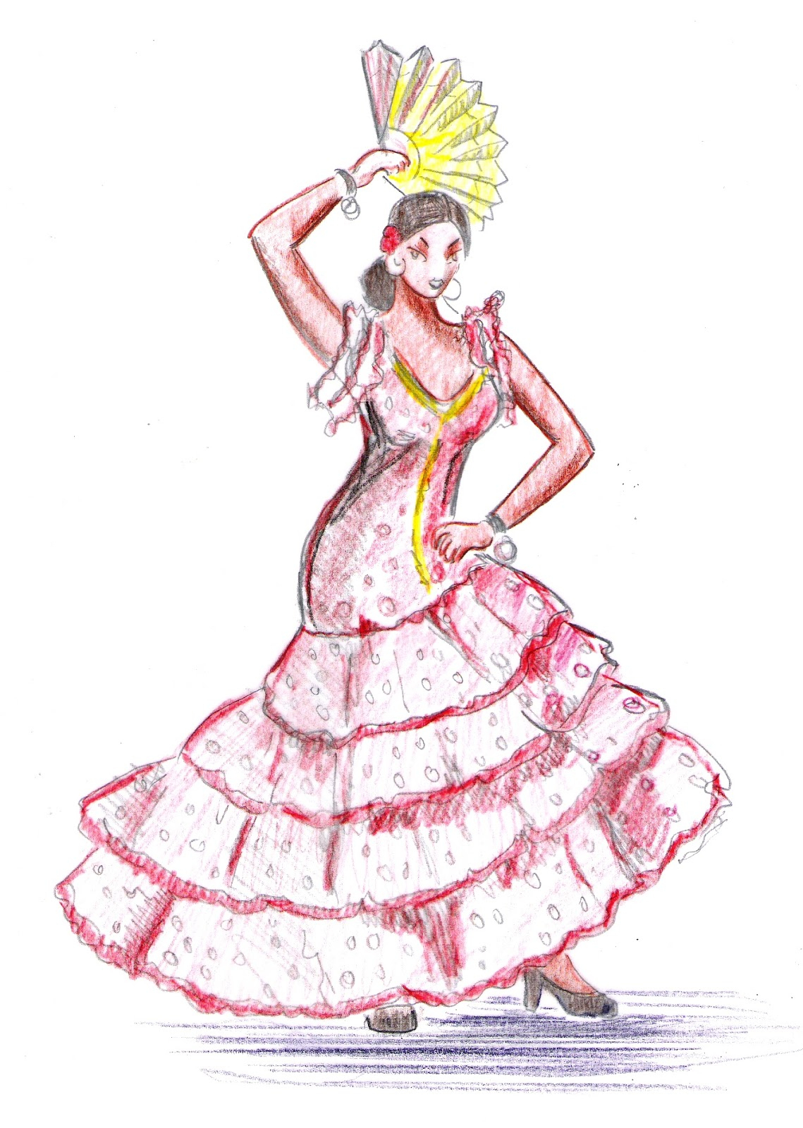 Jour Après Jour, Mon Blog.: Le Flamenco dedans Flamenco Dessin