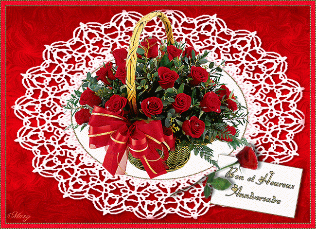 Joyeux Anniversaire Fleurs Gif Animé 25 » Gif Images Download intérieur Fleur Pour Anniversaire Gratuite