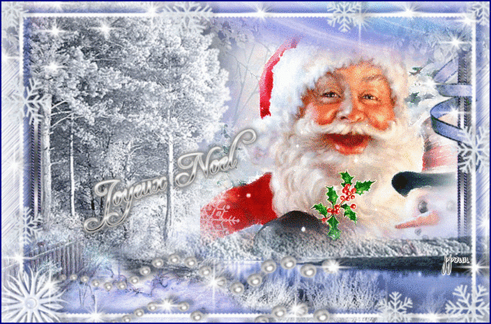 Joyeux Noel Gif Animé Merry Christmas Santa Claus à Gif Traineau Pere Noel 