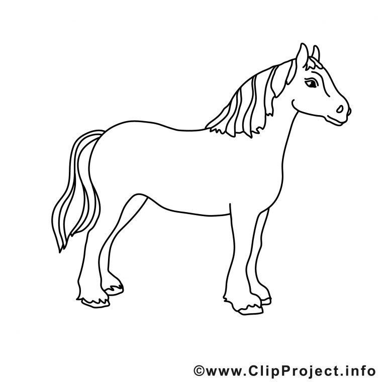 Jument Clipart Gratuit – Cheval À Colorier – Chevaux serapportantà Dessin Animé De Cheval Gratuit