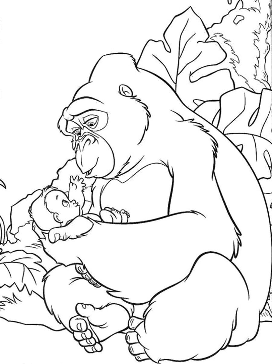 King Kong And Kids Coloring Page  Animal Coloring Pages tout Coloriage King Kong