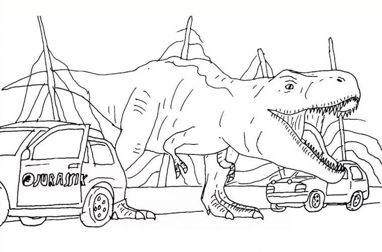 Kolorowanki Jurassic World Do Druku – Jurassic World à Coloriage Jurassic Park