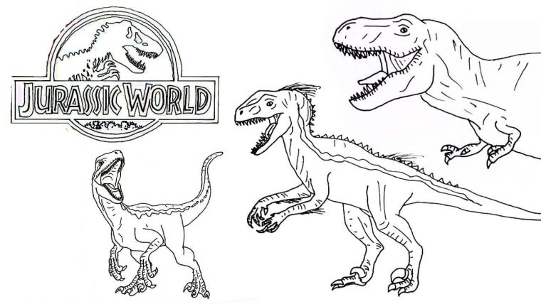 Kolorowanki Jurassic World Do Druku – Jurassic World avec Coloriage Jurassic Park