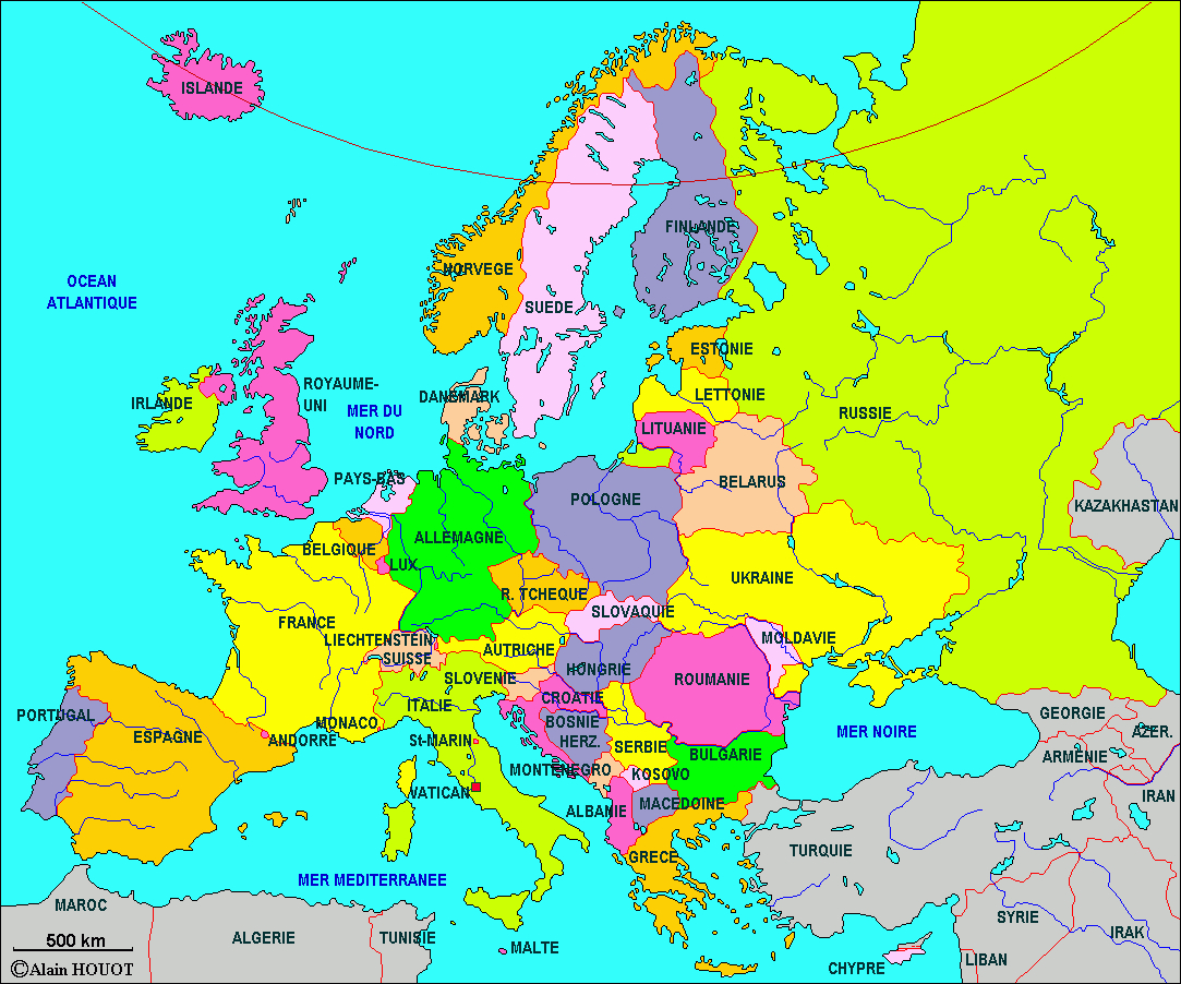 L Europe » Vacances - Guide Voyage dedans Carte Pays Europe A Completer