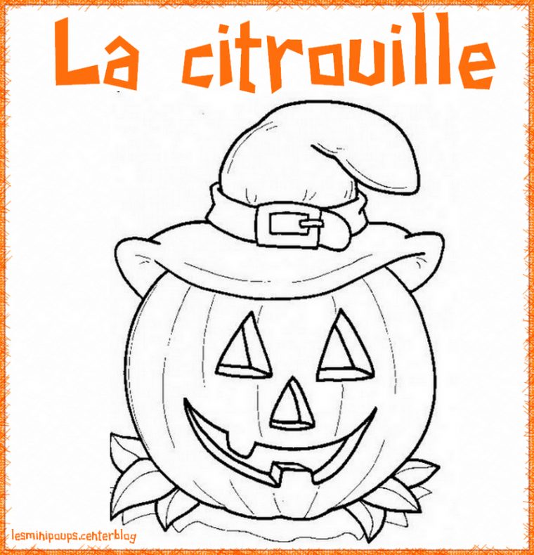 La Citrouille En Coloriage – Centerblog avec Coloriage Citrouille