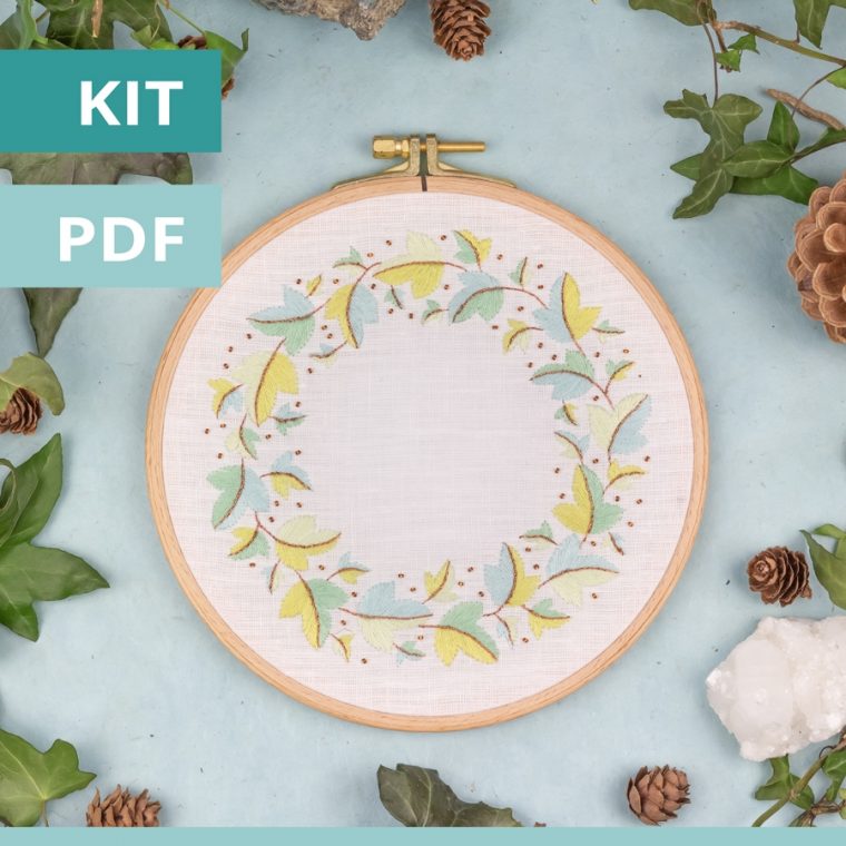 La Couronne De Lierre – Modèle De Broderie Pdf – Patience dedans Modele Couronne