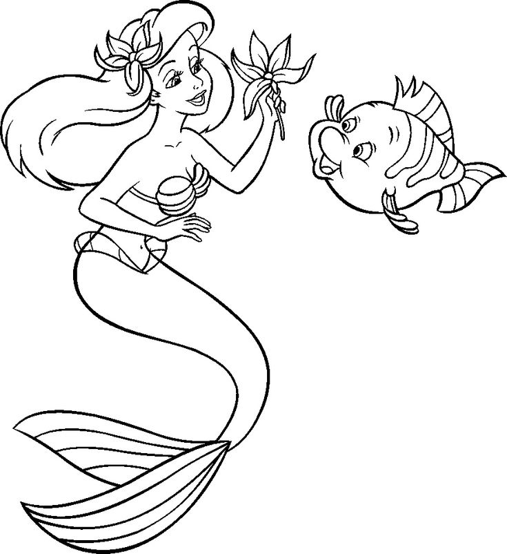 La Petite Sirene Ariel 4 Coloriage La Petite Sirène destiné Coloriage De Sirene 