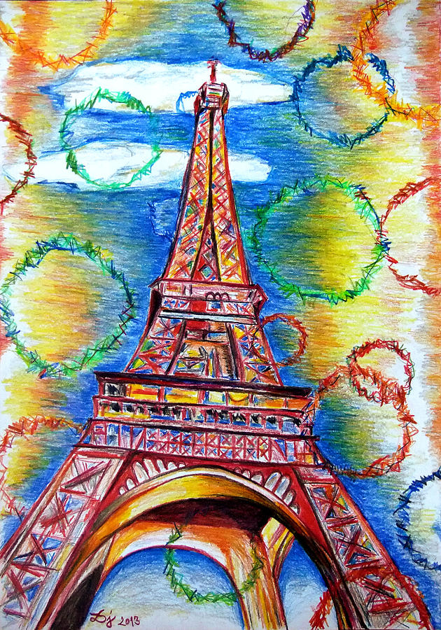 La Tour Eiffel Drawing By Daniel Janda tout Tour Eiffel Dessin 