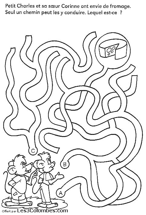 Labyrinthe Enfant 26 - Coloriage En Ligne Gratuit Pour Enfant pour Labyrinthe Dessin 