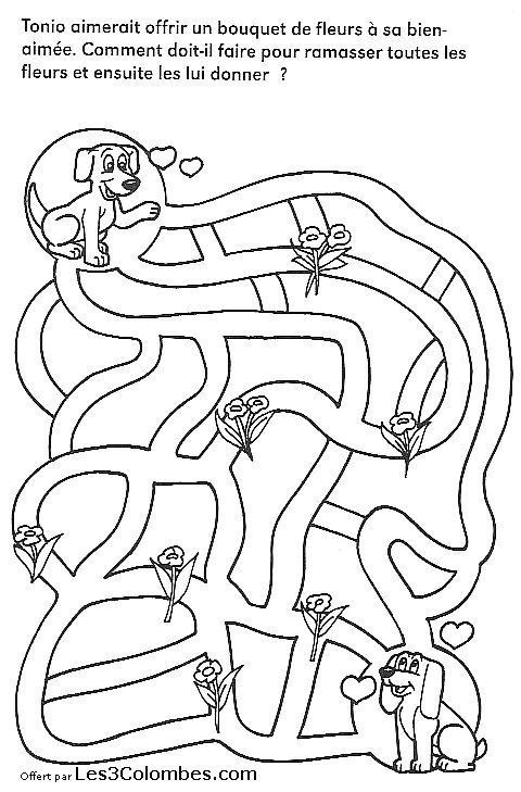 Labyrinthe Enfant 27 - Coloriage En Ligne Gratuit Pour Enfant à Jeux Coloriage 