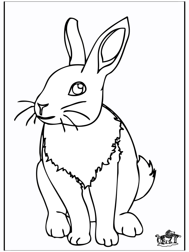 Lapin 4 - Coloriages Rongeurs tout Lapins Dessins 