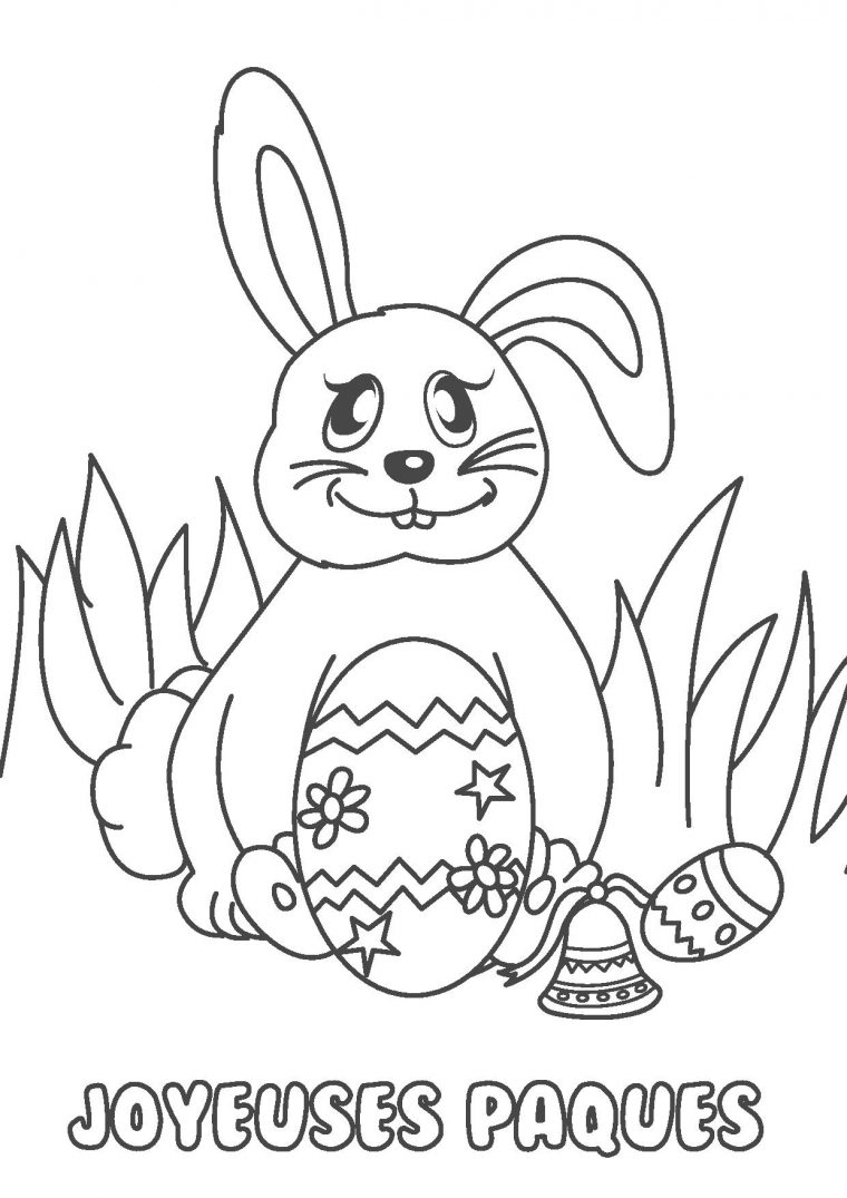 Lapin De Paques Dessin Facile  Luxury Dessiner Un Lapin serapportantà Coloriage Paques