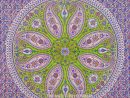 Large Purple Paisley Wheel Hippie Mandala Tapestry dedans Mandala
