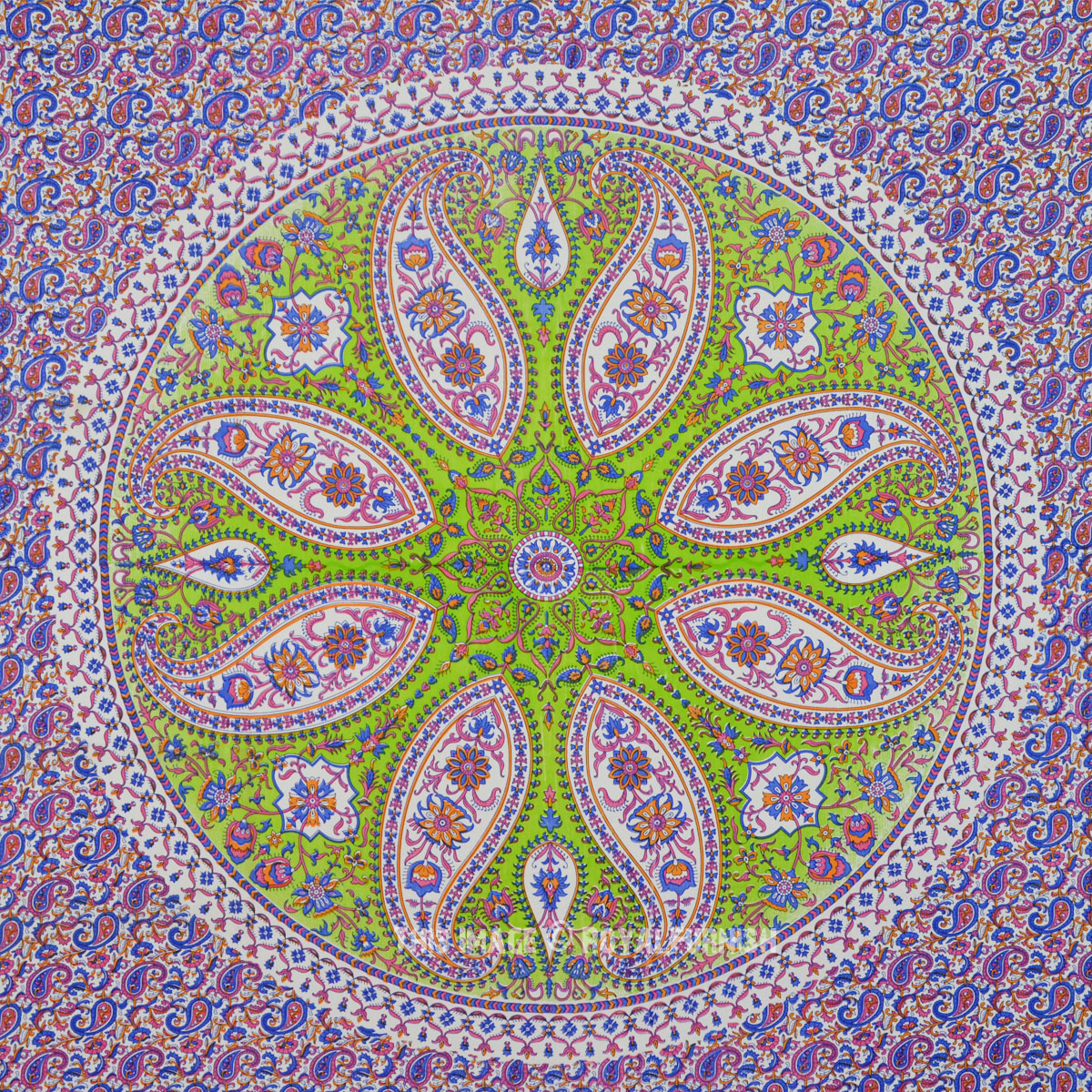 Large Purple Paisley Wheel Hippie Mandala Tapestry dedans Mandala 