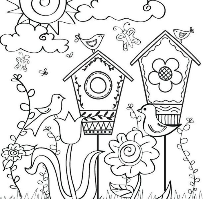 Le Coloriage De Printemps À Imprimer - Une Activité Pour destiné Dessins De Printemps 