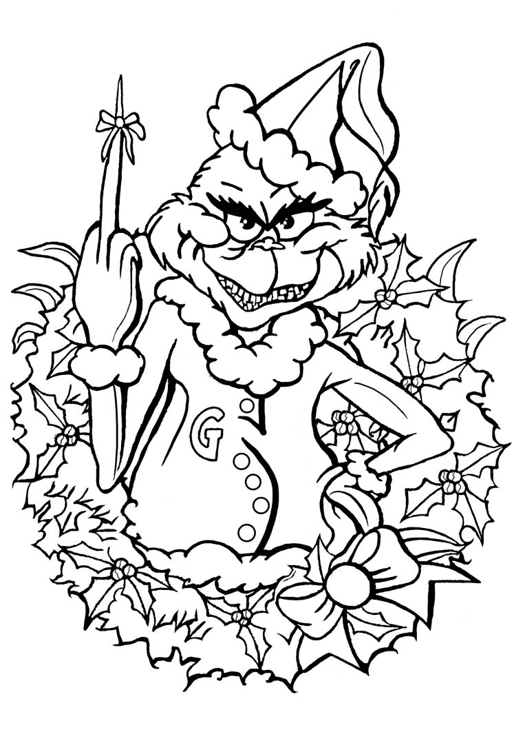 Le Grinch – Noël – Coloriages Difficiles Pour Adultes avec Noel Coloriage