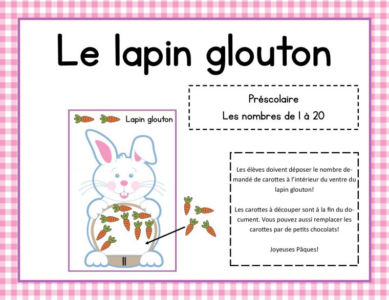 Le Lapin Glouton – Jeu Mathématique Pour Pâques – Rapido intérieur Jeux Mathématiques Gs À Imprimer