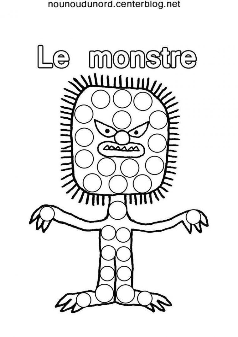 Le Monstre Des Couleurs Coloriage  30000 ++ Collections concernant Monstre A Colorier