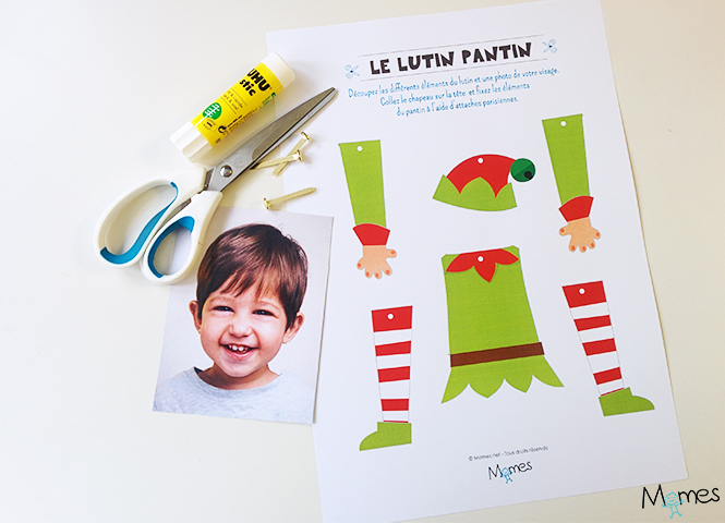 Le Pantin Lutin De Noël À Imprimer Et Personnaliser pour Pantin Lutin A Imprimer 