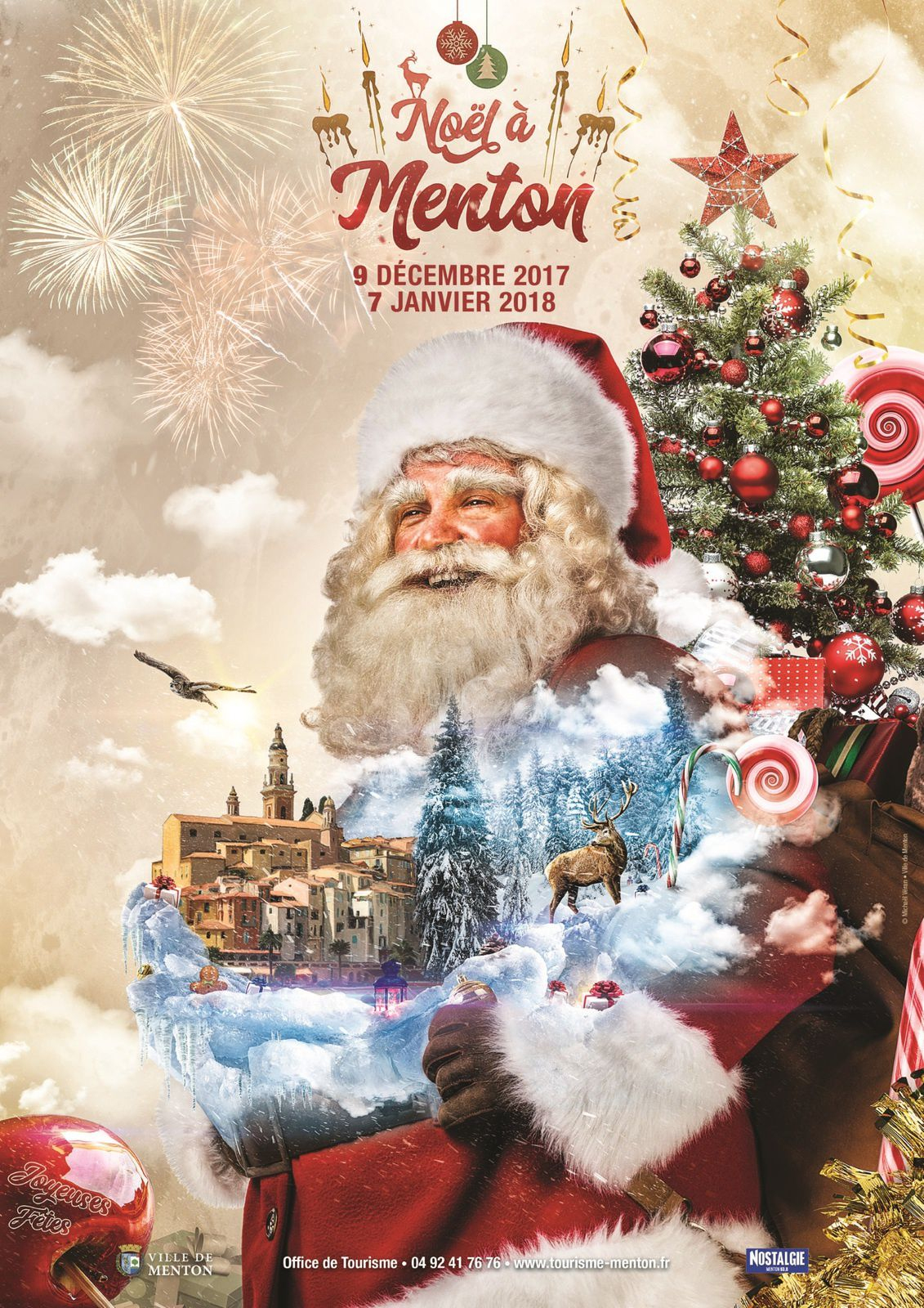Le Père Noël Est De Retour À Menton Du 9 Décembre 2017 Au à Père Noel Image