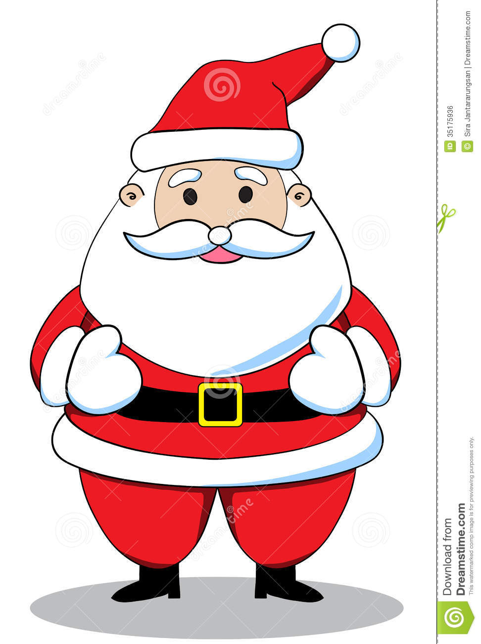 Le Père Noël Sur Le Fond Blanc Illustration Stock avec Pere Noel En Couleur