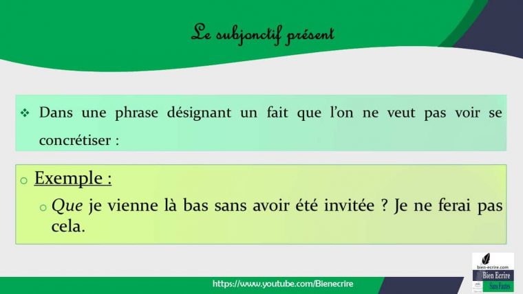 Le Subjonctif Présent : Valeurs – Bien Écrire avec Mots-Croises Subjonctif