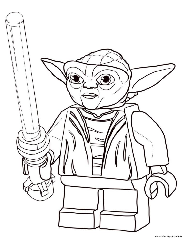 Lego Star Wars Master Yoda Coloring Pages Printable pour Coloriage Lego Starwars