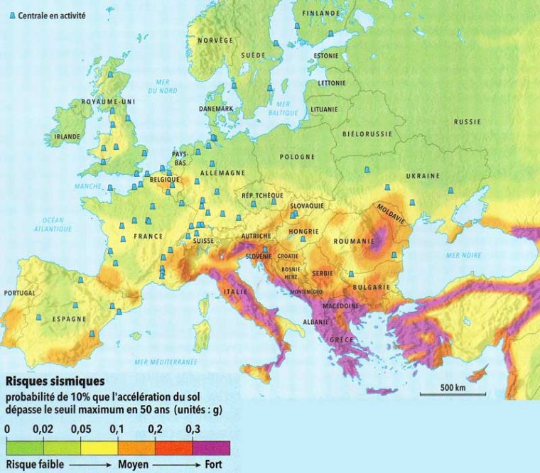 Les Centrales Face Au Risque Sismique tout Centrale Nuclã©Aire Sud France Carte