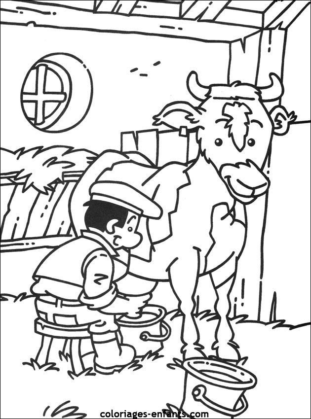 Les Coloriages De La Ferme À Imprimer tout Vache À Colorier 