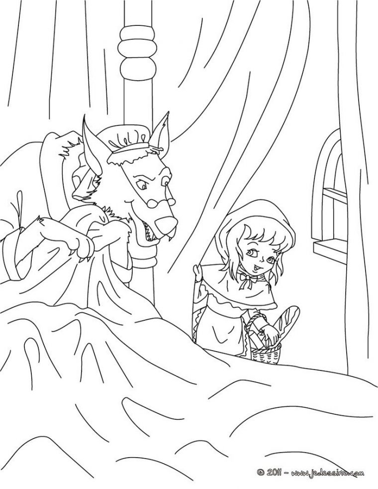 Les Contes De Perrault À Colorier – Coloriage Gratuit concernant Coloriage Le Petit Chaperon Rouge