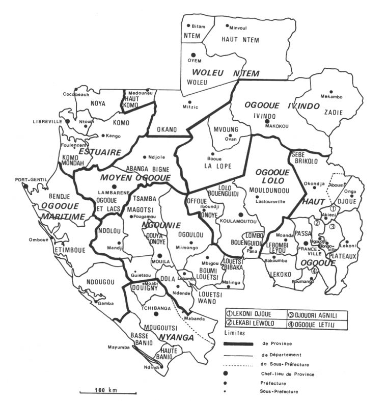 Les États Et Le Contrôle Territorial En Afrique Centrale pour Carte Administrative Du Gabon