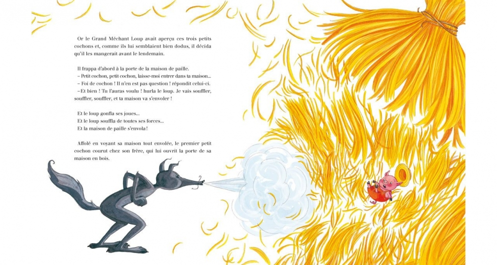 Les Trois Petits Cochons French Book For Children avec Prenom Des 3 Petits Cochons 