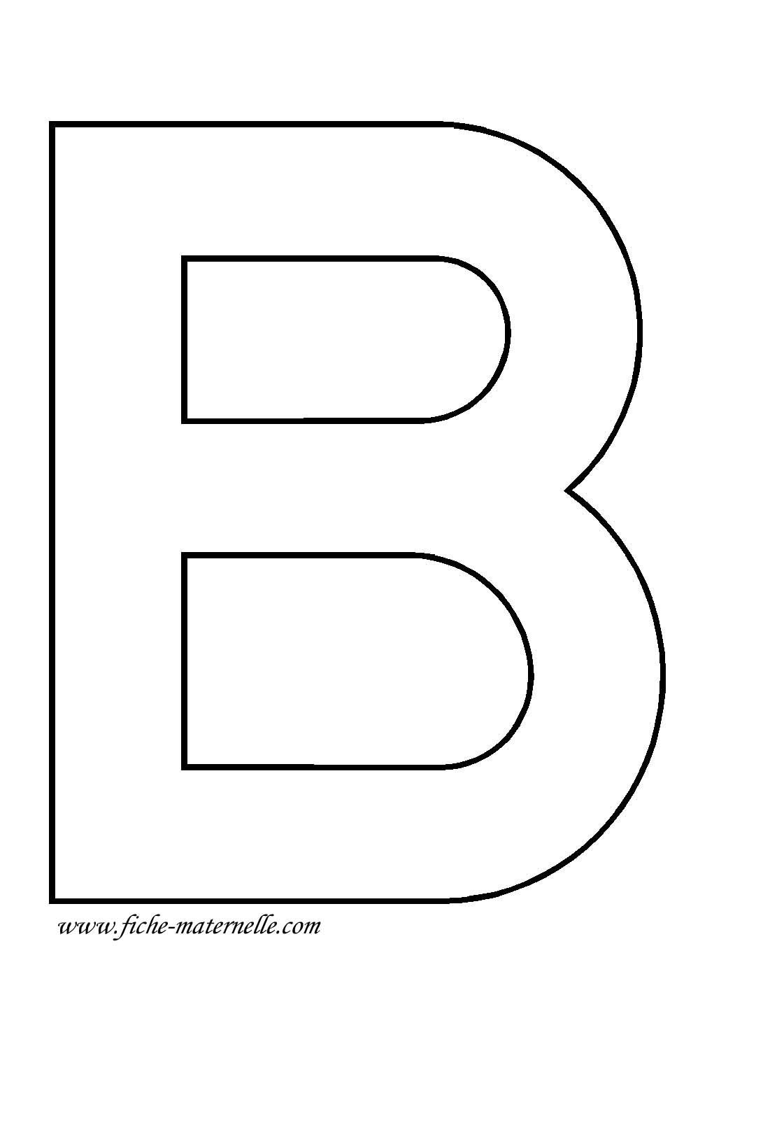 Lettre De L&amp;#039;Alphabet À Décorer : La Lettre Capitale B concernant Lettre Pochoir À Imprimer 