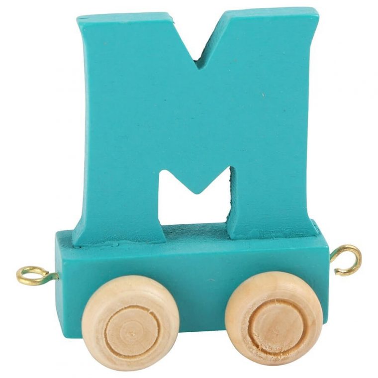 Lettre Train En Bois Pour Train Prénom Bébé – M Couleur intérieur Le Train Alphabet