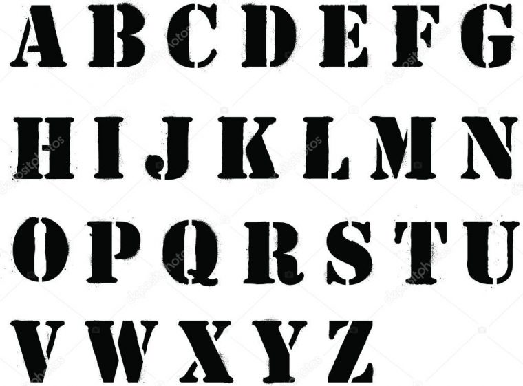 Lettres D'Alphabet De Pochoir Pulvérisées Dans Le Style concernant Lettre Pochoir À Imprimer