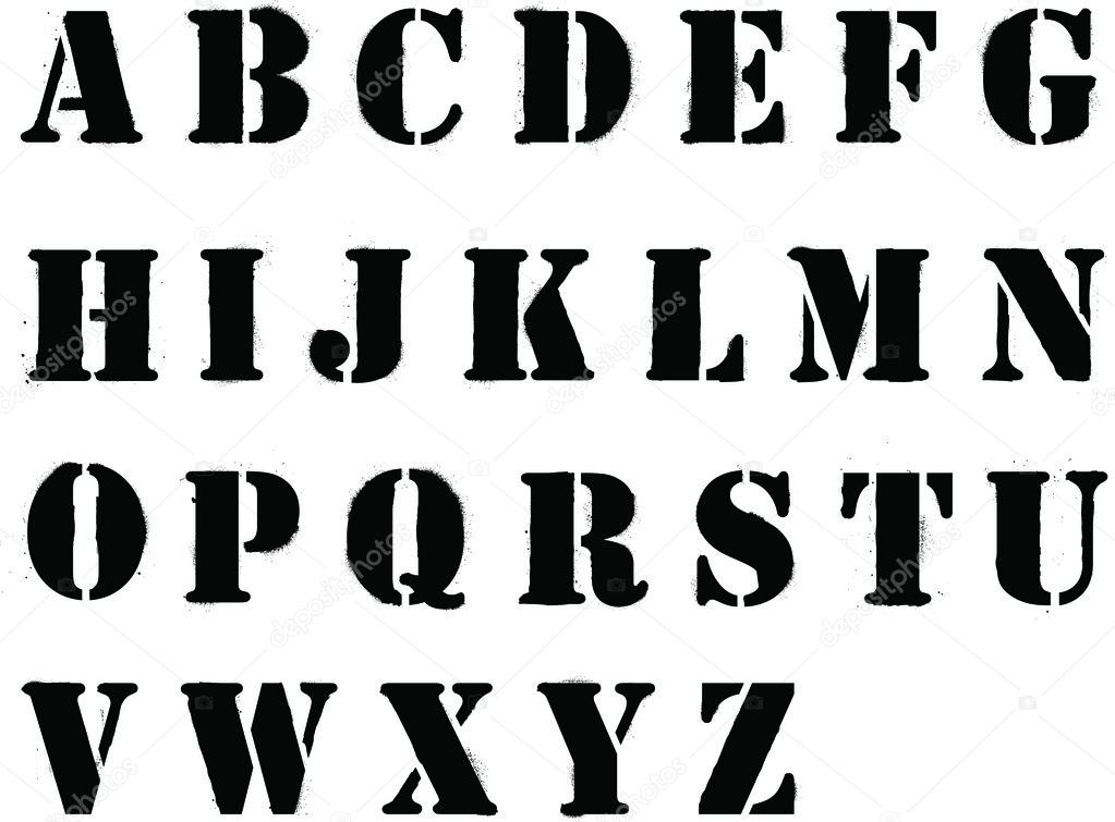 Lettres D&amp;#039;Alphabet De Pochoir Pulvérisées Dans Le Style concernant Lettre Pochoir À Imprimer 
