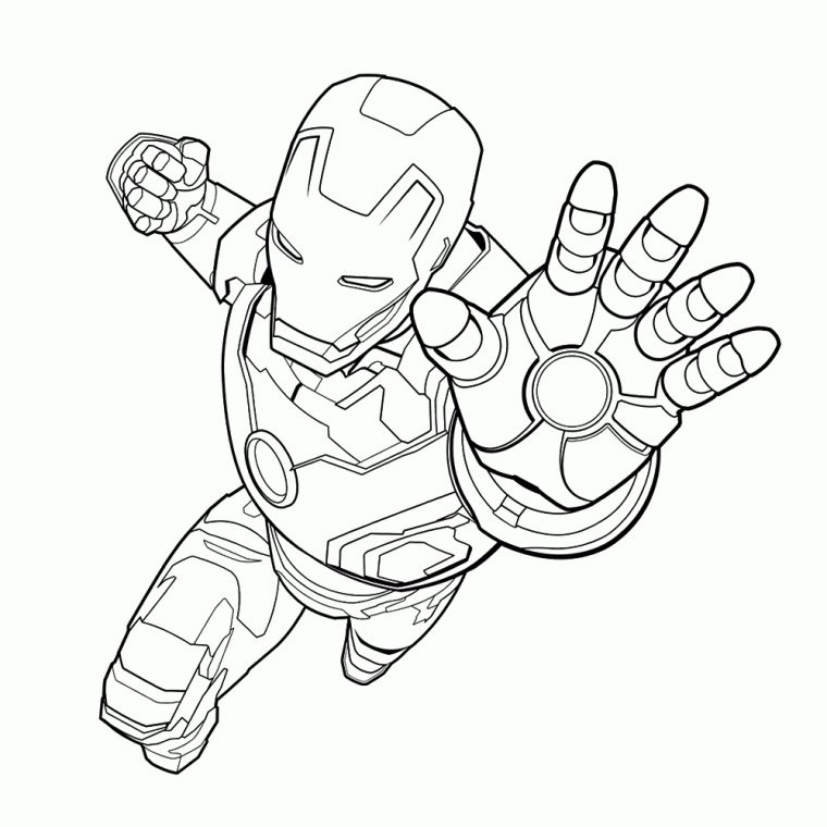 Leuk Voor Kids Kleurplaat → Iron Man Tony Stark  Marvel serapportantà Iron Man Coloriage