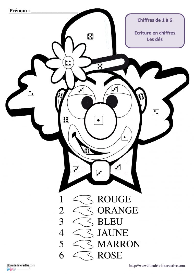 Librairie-Interactive – Coloriage Magique De Clown tout Coloriage Magique Maternelle Gs