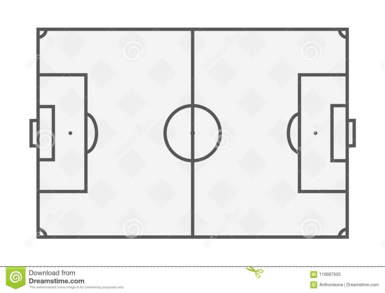 Lignes De Terrain De Football Sur Le Fond Blanc encequiconcerne Dessin Terrain De Foot