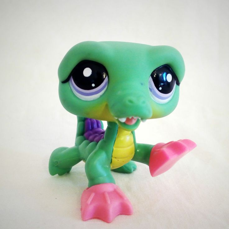 Littlest Pet Shop 2573 Green Crocodile Lps Toy Hasbro 2008 destiné Petshop Crocodile 