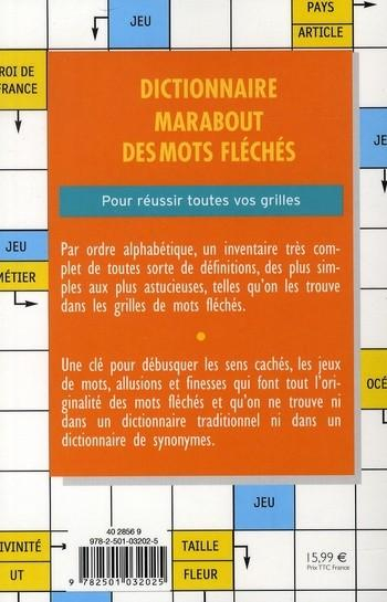 Livre - Dictionnaire Marabout Des Mots Fléchés pour Dico Des Mots Flã¨ches Gator 