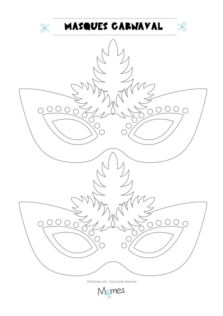 Loup De Carnaval À Colorier  Coloriage Masque, Carnaval intérieur Masque Carnaval A Imprimer