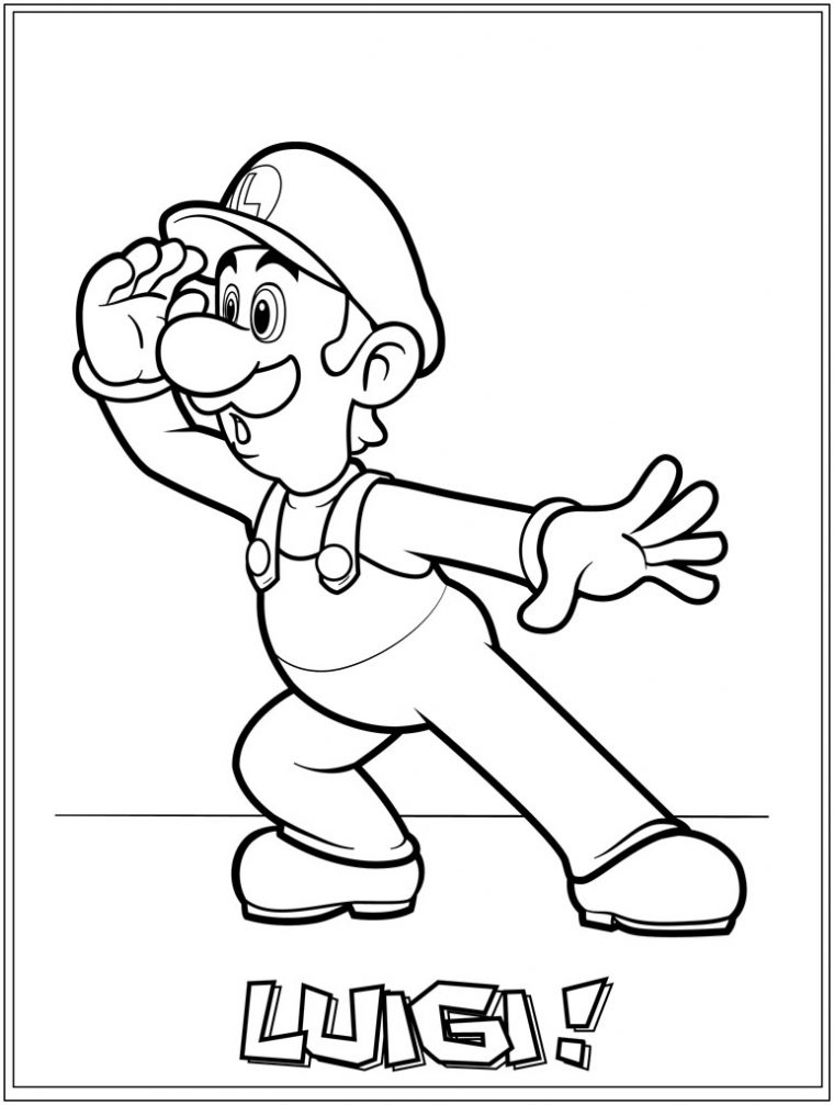 Luigi Coloriage – Coloriage Luigi Super Mario Nintendo à Coloriage Mario Et Luigi