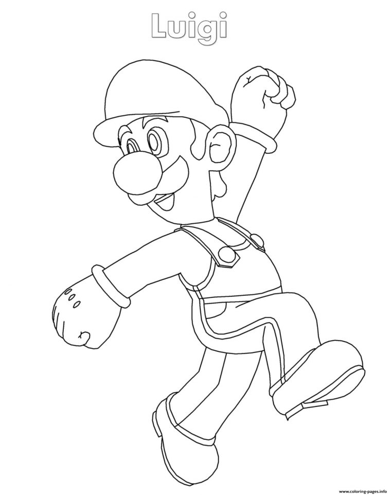 Luigi Super Mario Nintendo Coloring Pages Printable avec Coloriage Mario Et Luigi